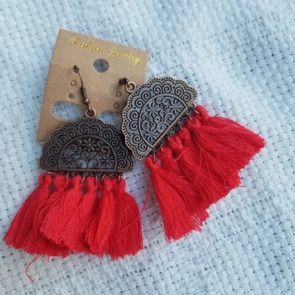 New Boho fringe‎ earrings - Picture 2 of 4